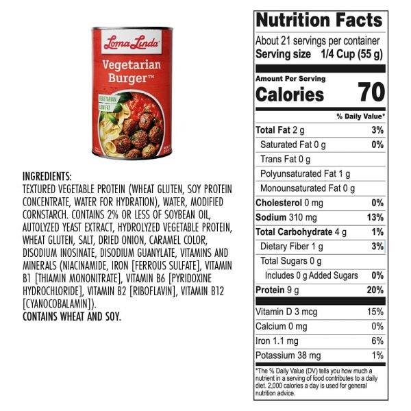 Atlantic Natural Foods Vegetarian Burger Shelf Stable-1