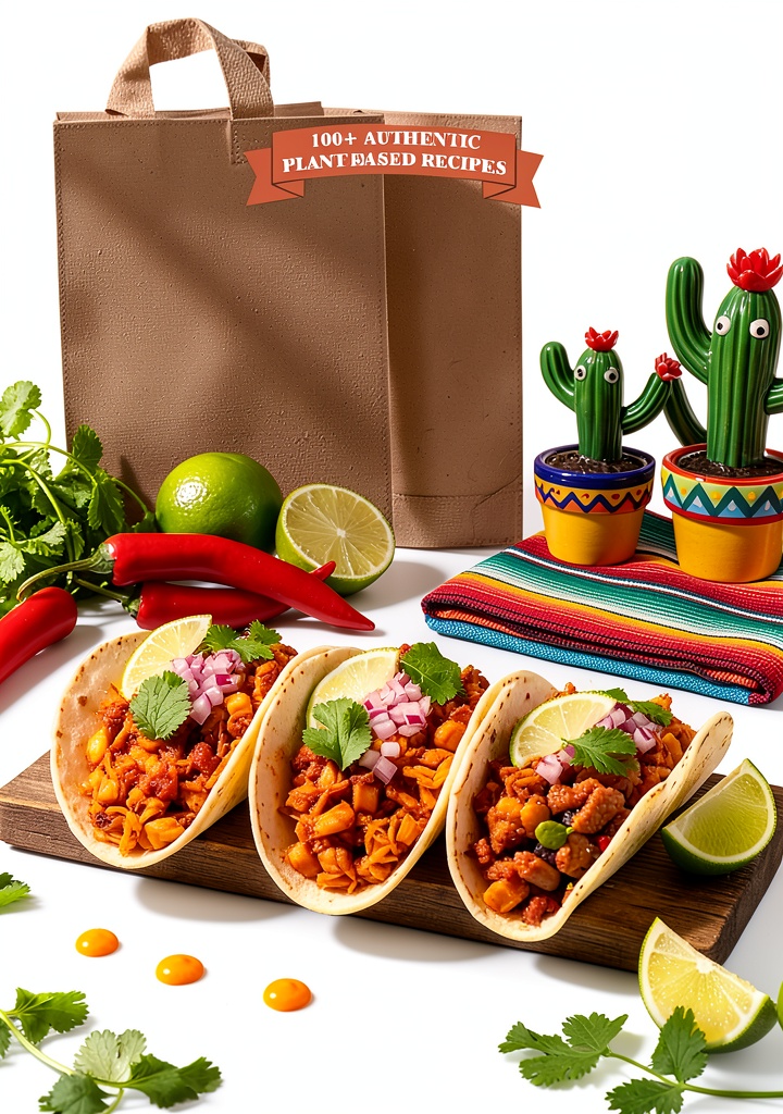 'Sample page from the Mexican vegan gluten-free cookbook showing a recipe layout'