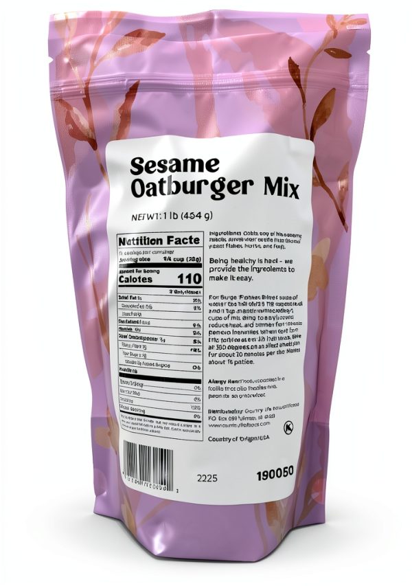 Sesame Oat Burger Mix Country Life Vegan Protein-1