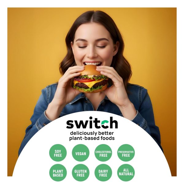Switch Foods Plant Based Burger Pea Protein Vegan Gluten-5