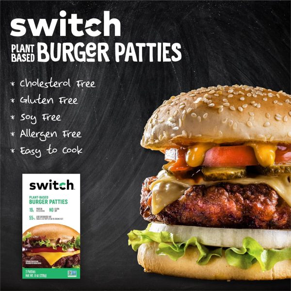 Switch Foods Plant Based Burger Pea Protein Vegan Gluten-2