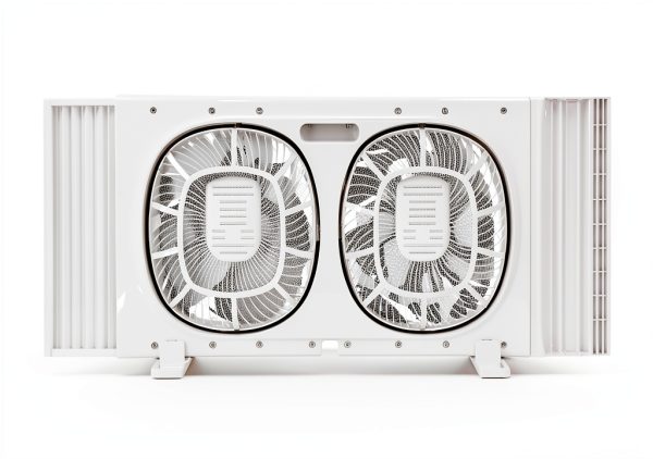 Comfort Zone Window Fan LC329WT White Modern Dual-Speed 2-Blade-3