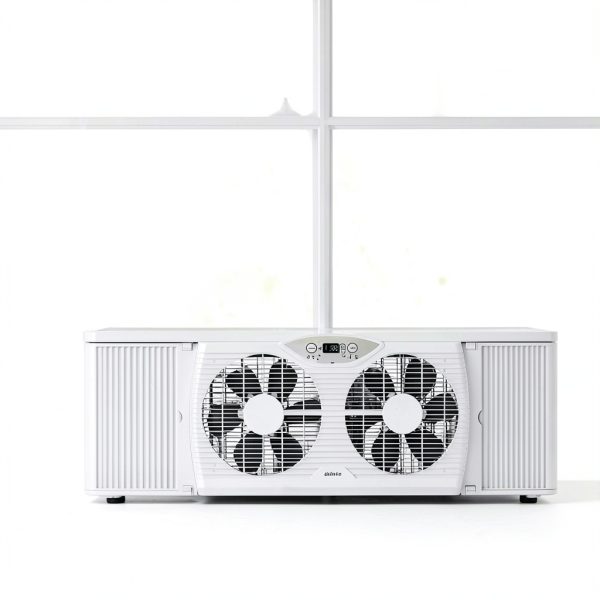 Shinic Window Fan BP6-9D 6-Blade Reversible LED Thermostat 23.8"-7