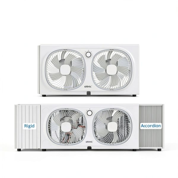 Shinic Beige Reversible Window Fan WD18-9 Small 2‑Blade 70W-3