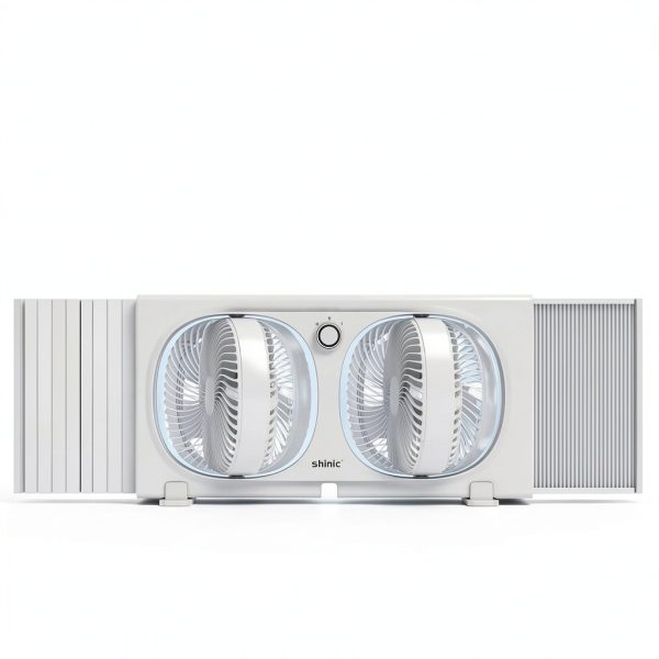 Shinic Beige Reversible Window Fan WD18-9 Small 2‑Blade 70W-2