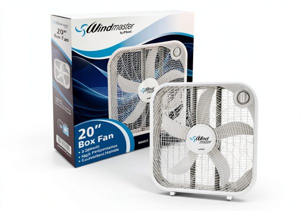 PAMI 20-Inch White Modern Window Fan-0