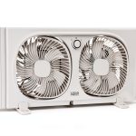 Comfort Zone Window Fan LC329WT White Modern Dual-Speed 2-Blade-0