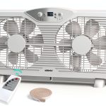 Shinic Window Fan BP6-9D 6-Blade Reversible LED Thermostat 23.8"-0