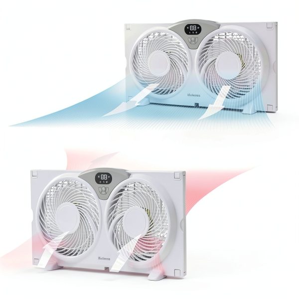 Holmes Window Fan 9 Inch Digital Control Remote White Contemporary-4