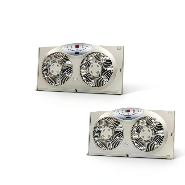 Window Fan Bionaire BW2300-N Twin Reversible White Remote 12.8"-6