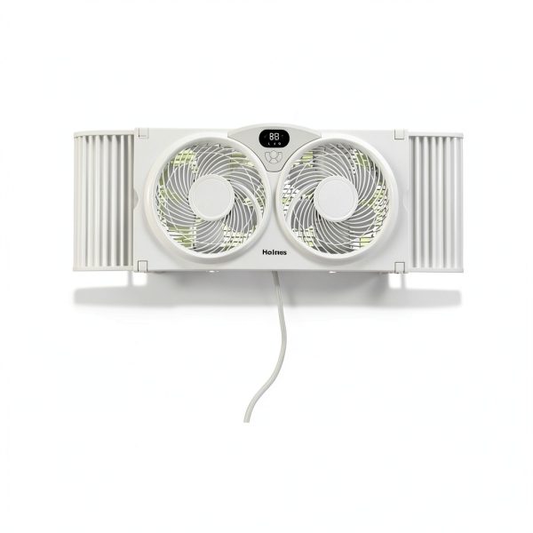 Holmes Window Fan 9 Inch Digital Control Remote White Contemporary-1