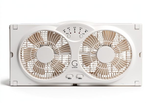 Avalon Window Fan Twin Reversible 3 Speed 24x12 White-2