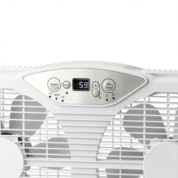 Shinic Window Fan BP6-9D 23.8" x 12.2" Reversible LED Thermostat-6