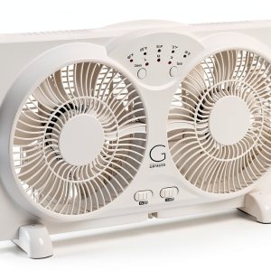 Avalon Window Fan Twin Reversible 3 Speed 24x12 White-0