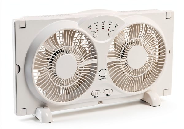 Avalon Window Fan Twin Reversible 3 Speed 24x12 White-0