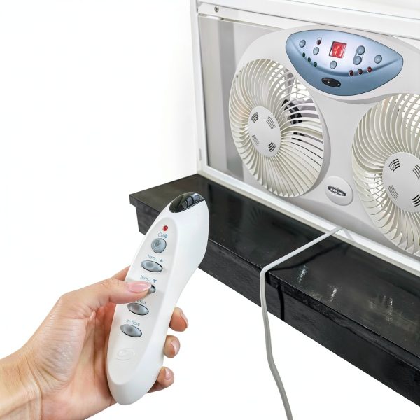 Window Fan Bionaire BW2300-N Twin Reversible White Remote 12.8"-4